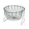 Stainless Steel Multi-functional Foldable Cooking Chef Basket Deluxe Kitchen Colander, Mesh Steam Rinse Strain Fry Basket Deep Fryer