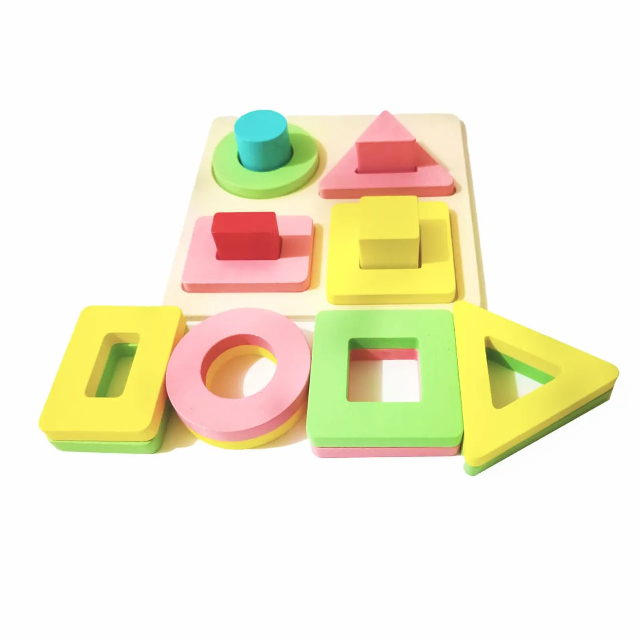 Wooden Puzzle Toddler Toys Shapes Sorter