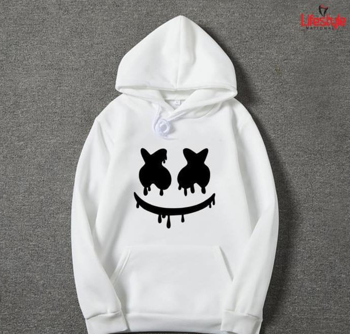 Men’s Cotton Graphic Hoodie – Markhor Skull Design | Sublimation Print | Black