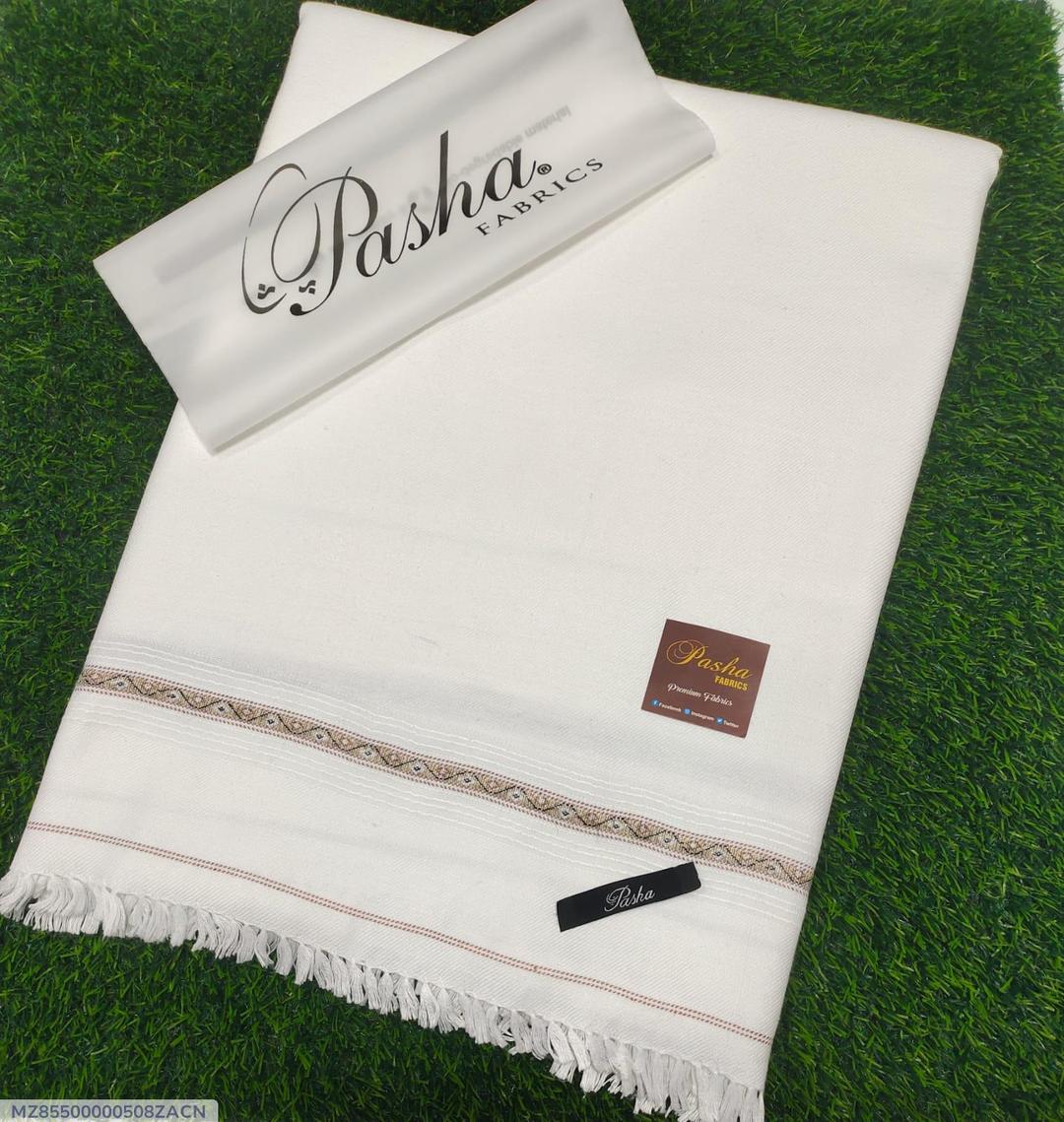 Women's Pashmina Wool Plain Shawl (Off White)