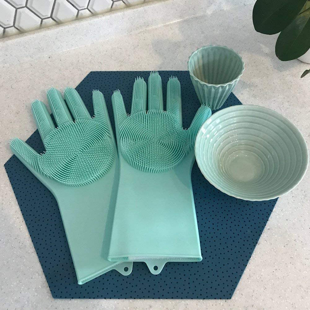 Silicone Waterproof Washing Gloves — Multi-Purpose Cleaning Made Easy