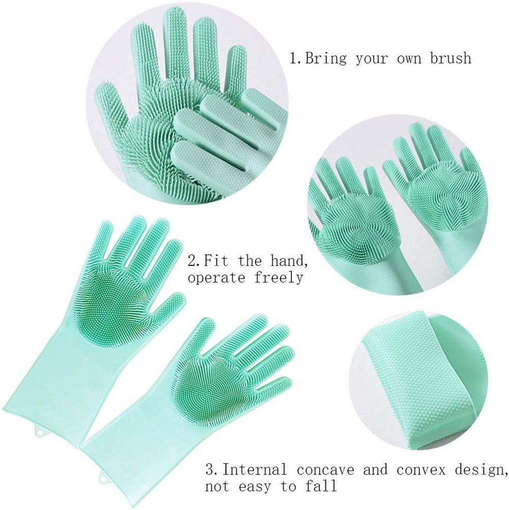 Silicone Waterproof Washing Gloves — Multi-Purpose Cleaning Made Easy