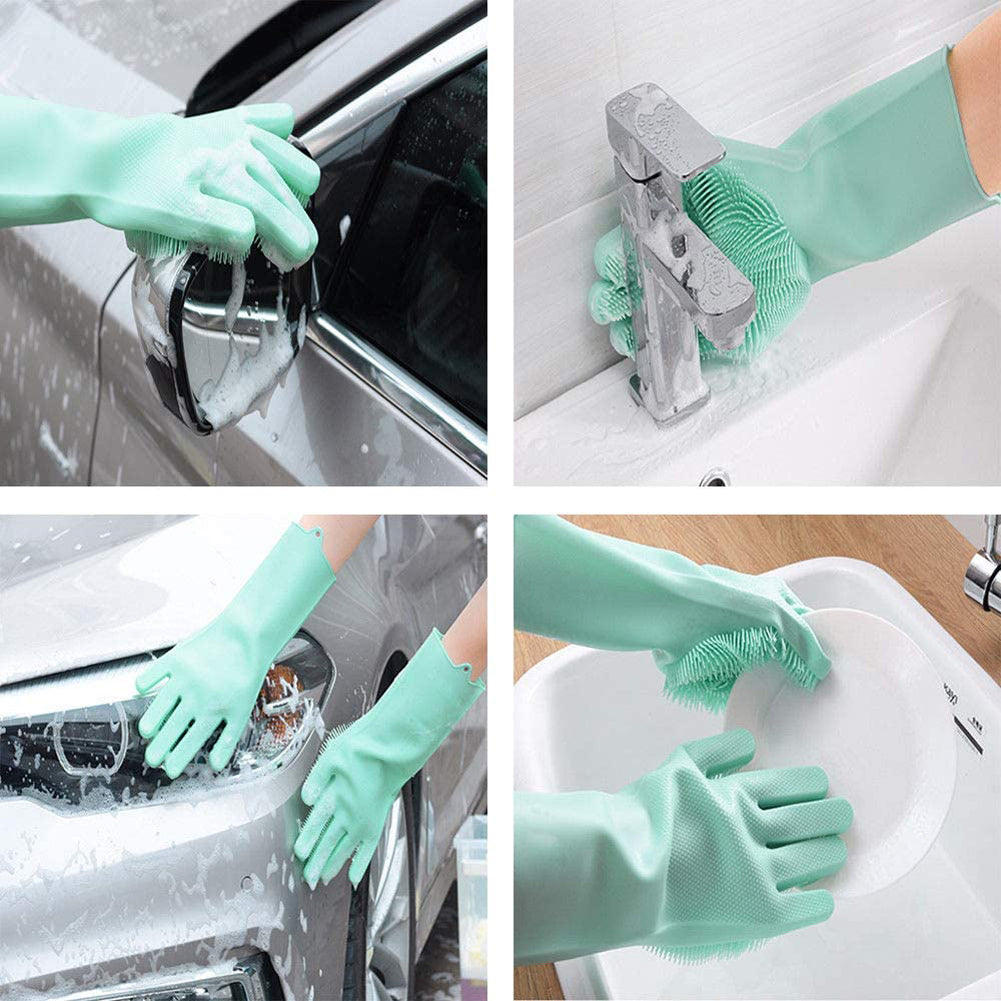 Silicone Waterproof Washing Gloves — Multi-Purpose Cleaning Made Easy