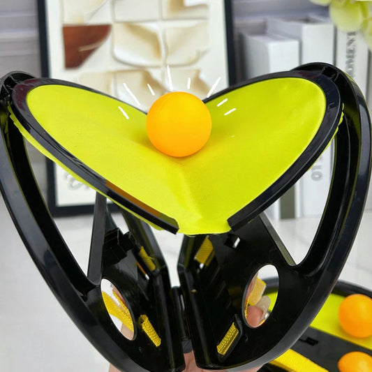 Double Player Ball Catch Toy | Interactive Toss & Catch Game Set with 1 Racket & 2 Balls | Fun Indoor & Outdoor Play for Kids