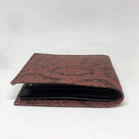 Men’s Leather Wallet – Textured Snake Pattern