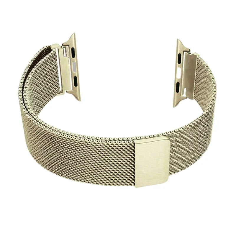Gold | Apple Watch Milanese Magnetic Loop Strap | Stainless Steel Band | 42mm / 44mm / 45mm