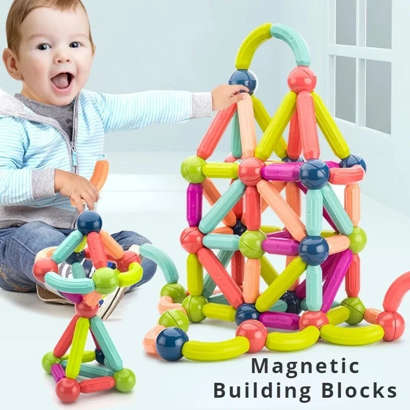 25 Pcs Magnetic Building Blocks Set | STEM Educational Rods & Balls Toy for Kids