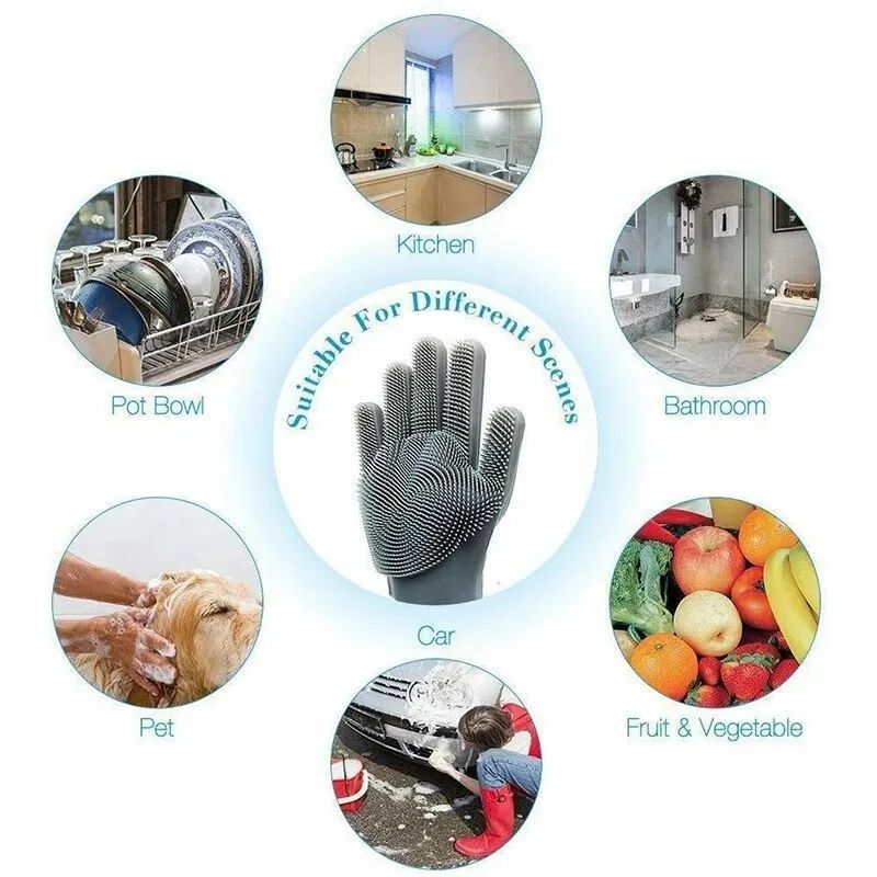Silicone Waterproof Washing Gloves — Multi-Purpose Cleaning Made Easy
