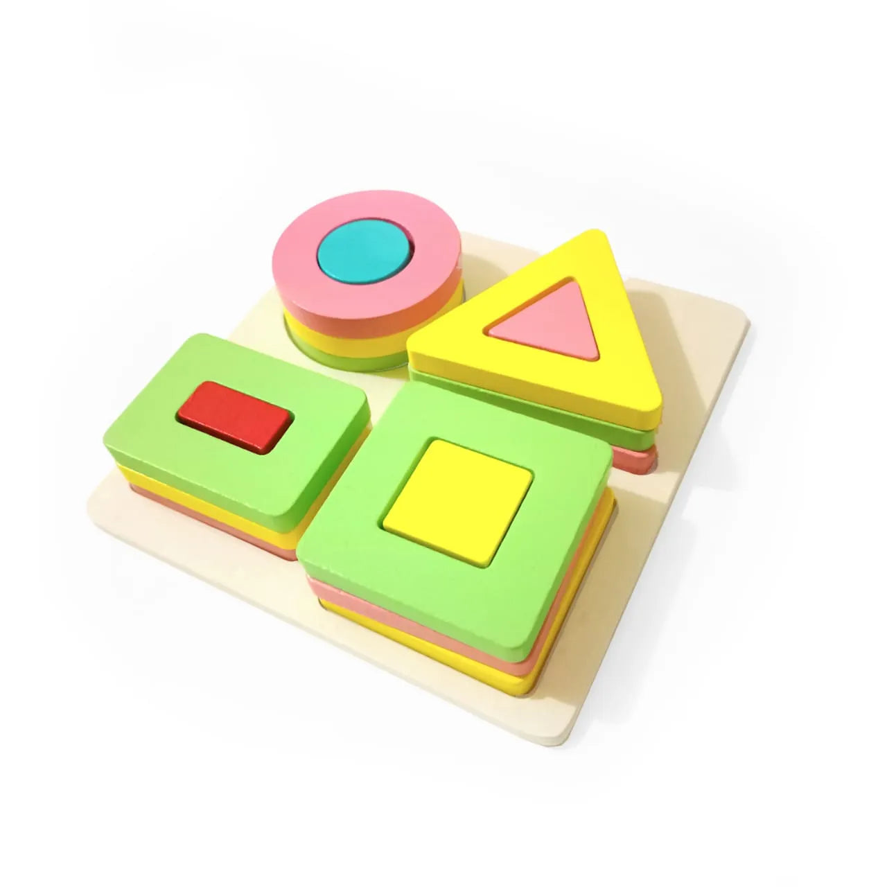 Wooden Puzzle Toddler Toys Shapes Sorter