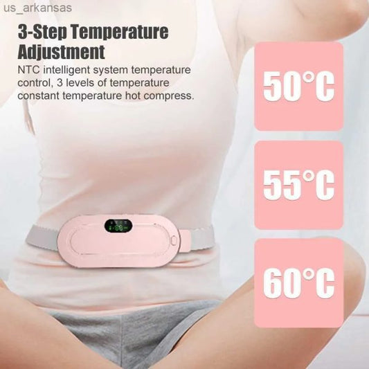 eating Pad women Period Pain Cramp Relief Belt -Portable Menstrual Heating Pad, Heated Belly Belt for Menstrual Cramp Relief with 3 Heat Levels and 4 Modes, Electric Belt Massage for Women and Girls - Electric Massager Machine for Women