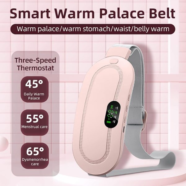 eating Pad women Period Pain Cramp Relief Belt -Portable Menstrual Heating Pad, Heated Belly Belt for Menstrual Cramp Relief with 3 Heat Levels and 4 Modes, Electric Belt Massage for Women and Girls - Electric Massager Machine for Women