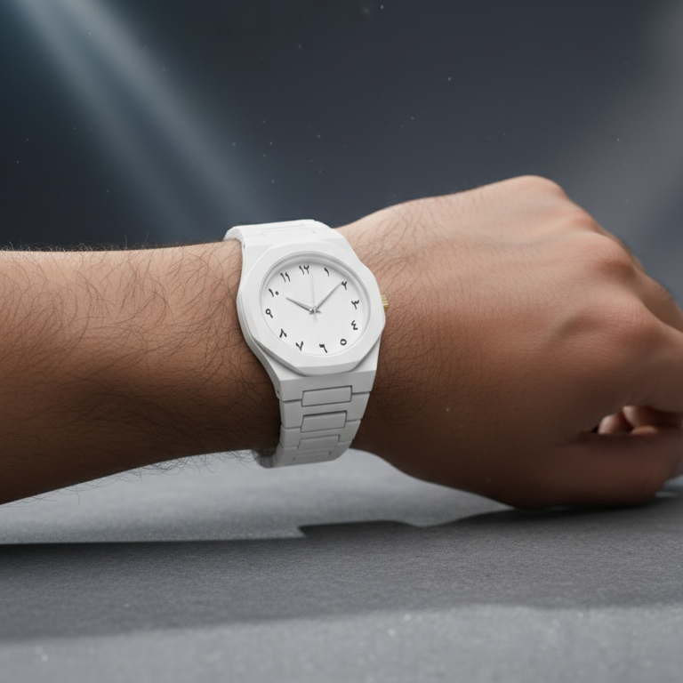 Full White Aura Watch – Stylish Design | Compact Build | Daily Use Fashion Watch (Without Box)