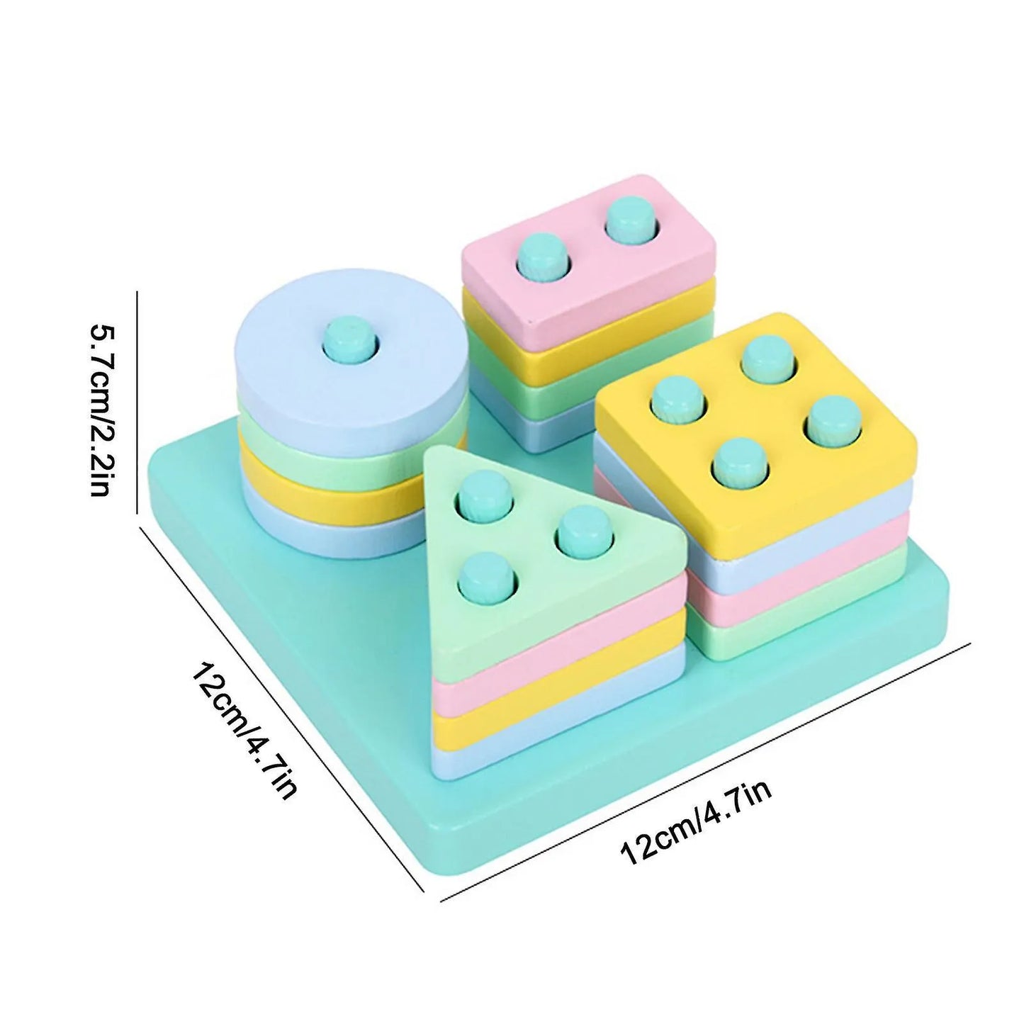 Wooden Puzzle Toddler Toys Shapes Sorter