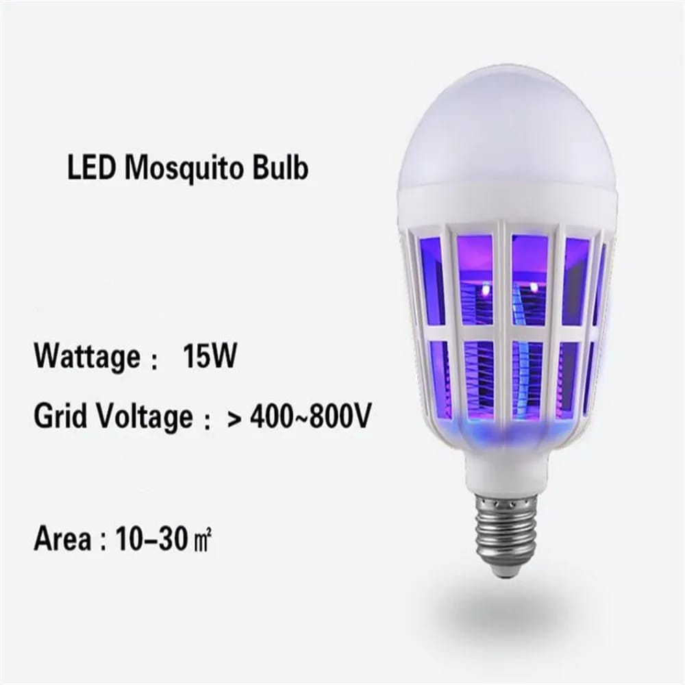 2-in-1 LED Mosquito Killer Bulb |  Insect Zapper Light | Silent, Odorless, Energy Saving