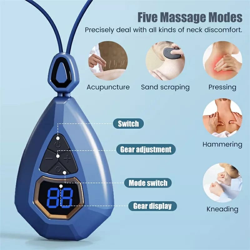 Smart Neck Massager EMS + Heating – Portable Pain Relief
