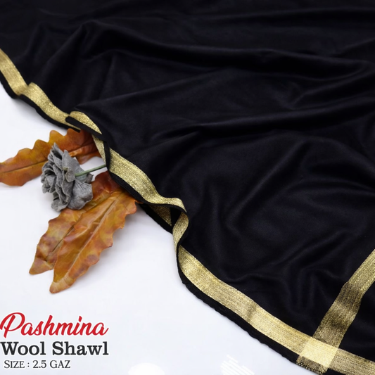 Women’s Pashmina Wool Zari Tilla Shawl
