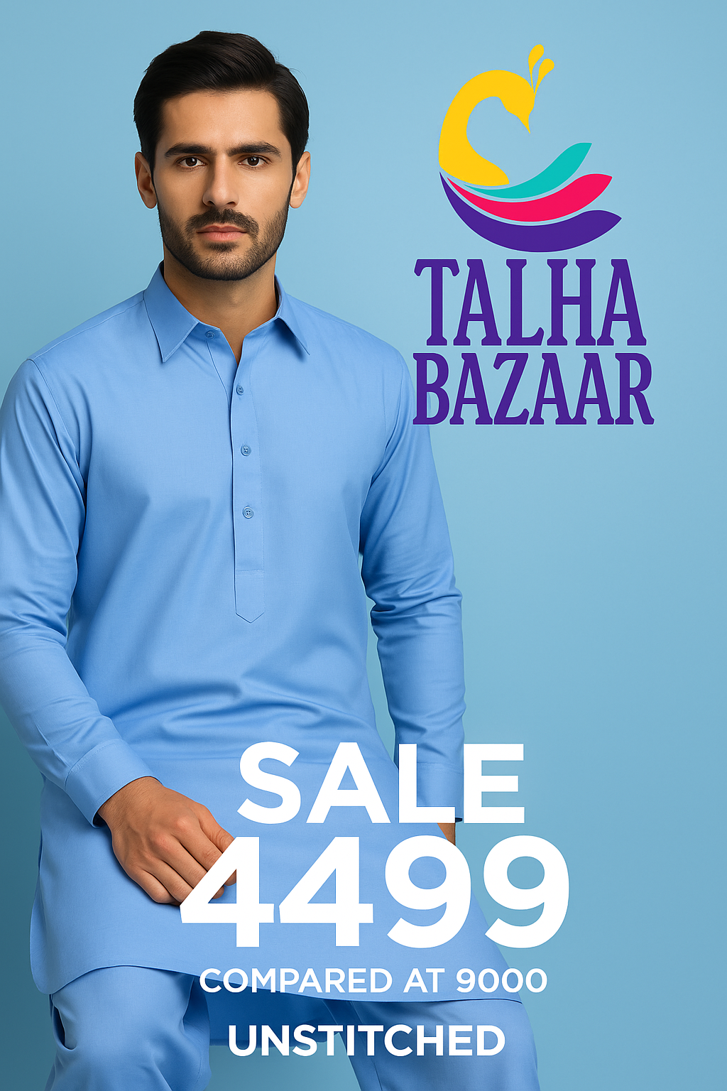 Men’s Unstitched Soft Cotton Plain Suit