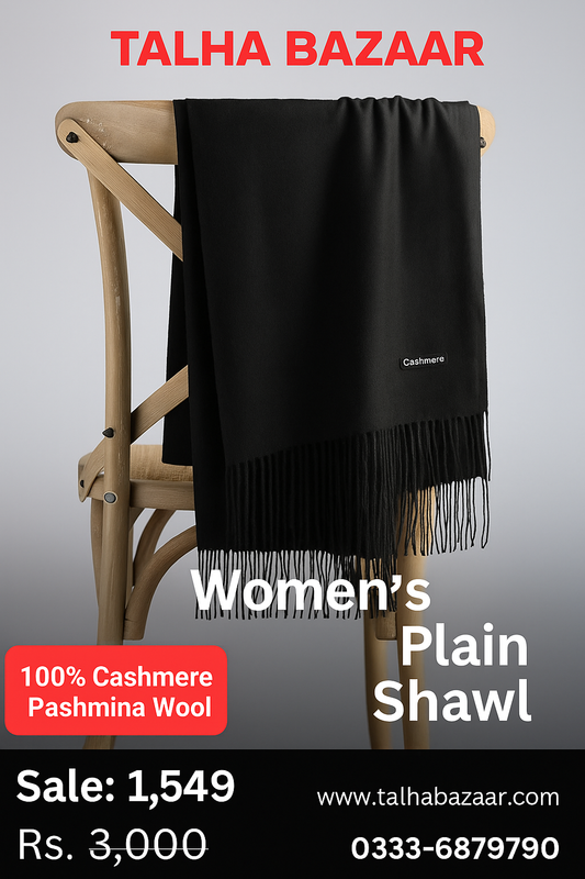 Women’s Cashmere Plain Shawl | Soft Elegance for Every Season