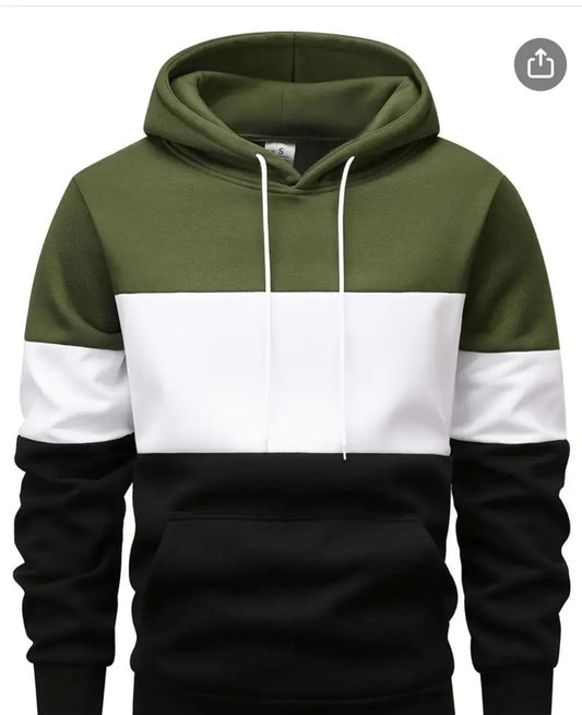 Fleece Plain Hoodie – Green