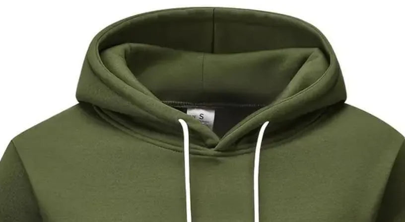 Fleece Plain Hoodie – Green