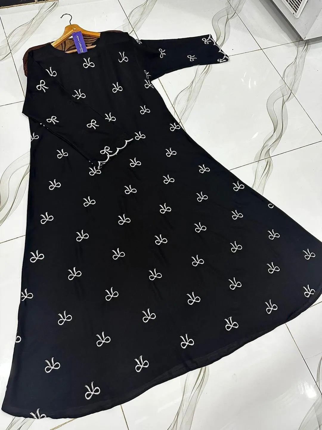 Georgette Embroidered Full Abaya