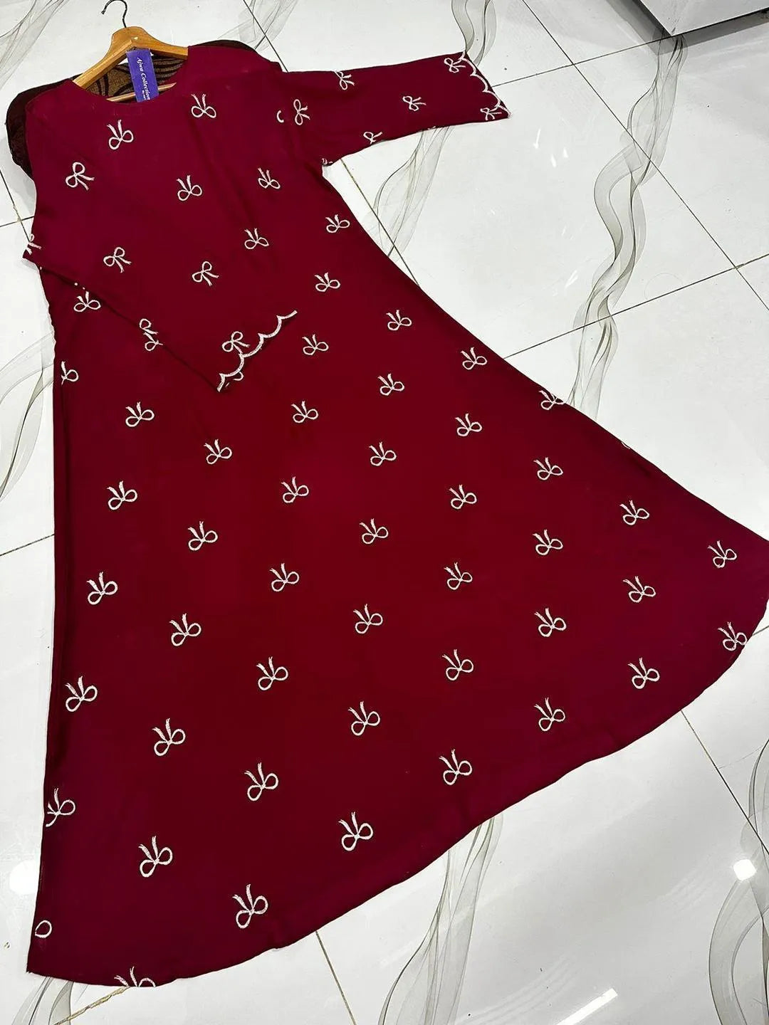 Georgette Embroidered Full Abaya