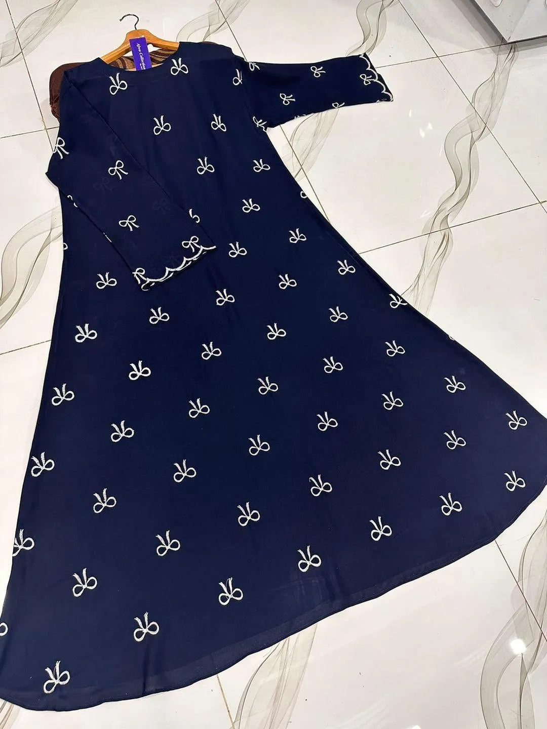 Georgette Embroidered Full Abaya