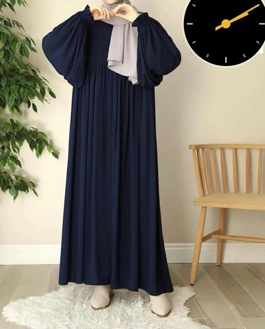 Georgette Plain Classic Abaya with Stoller – 1 Pc