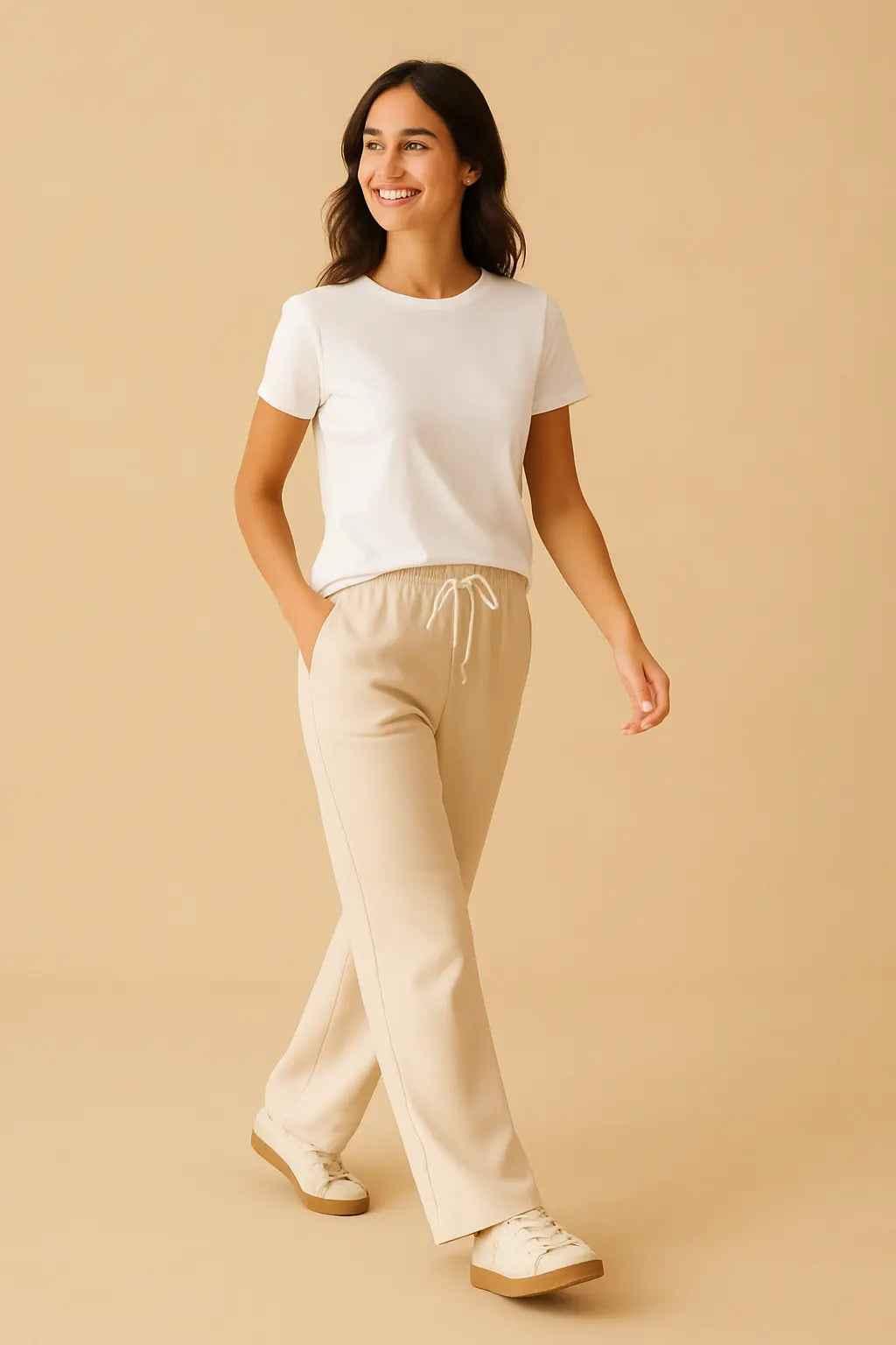 Vanilla Cloud Wide-Leg Trousers - Off-White