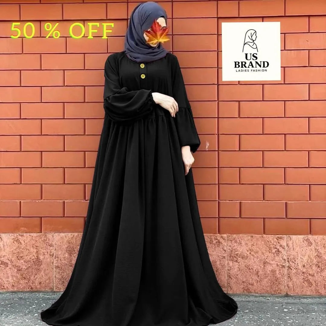 Georgette Plain Classic Abaya – Premium Quality, Elegant Daily Wear