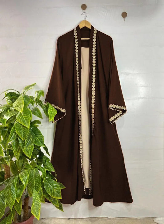 Embroidered Classic Abaya (Without Stoller)