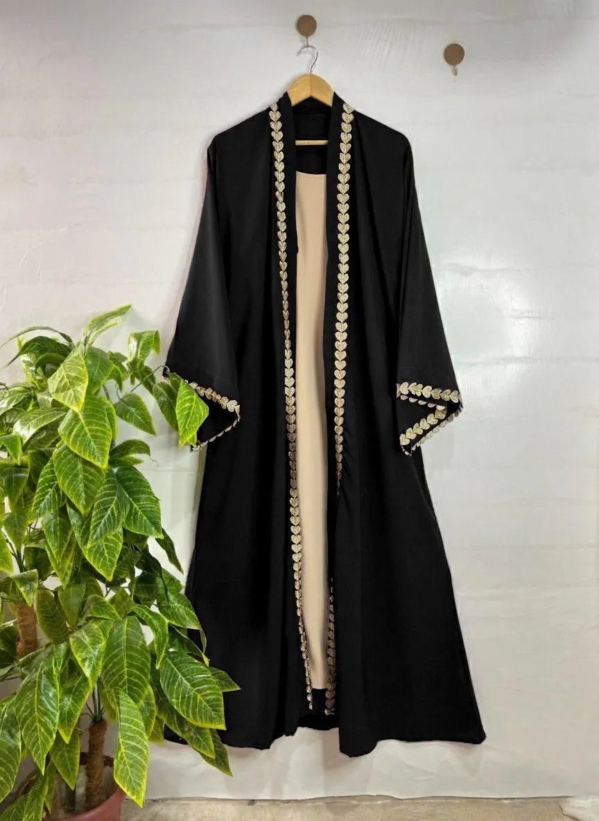 Embroidered Classic Abaya (Without Stoller)