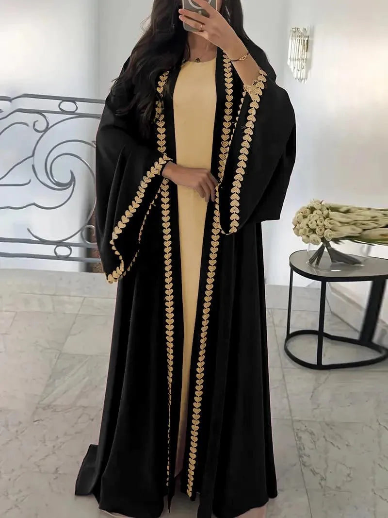Embroidered Classic Abaya (Without Stoller)