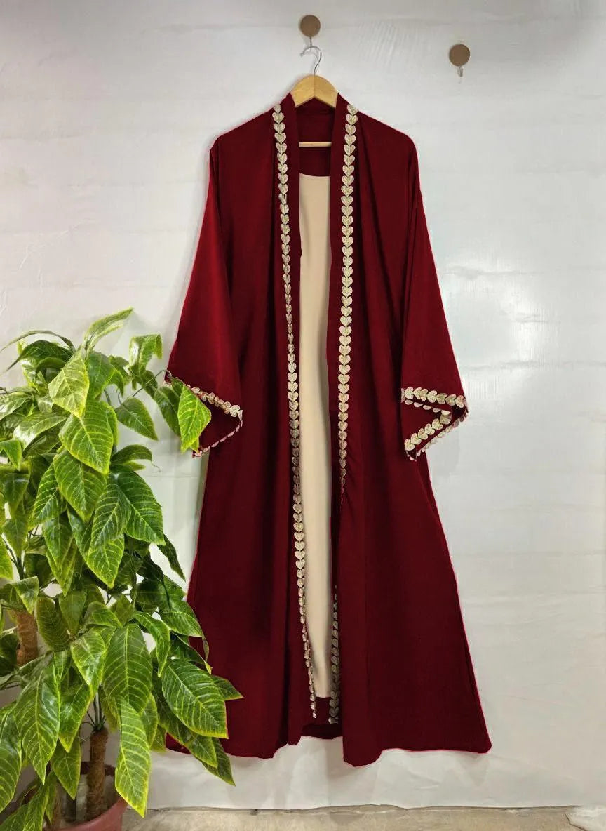 Embroidered Classic Abaya (Without Stoller)