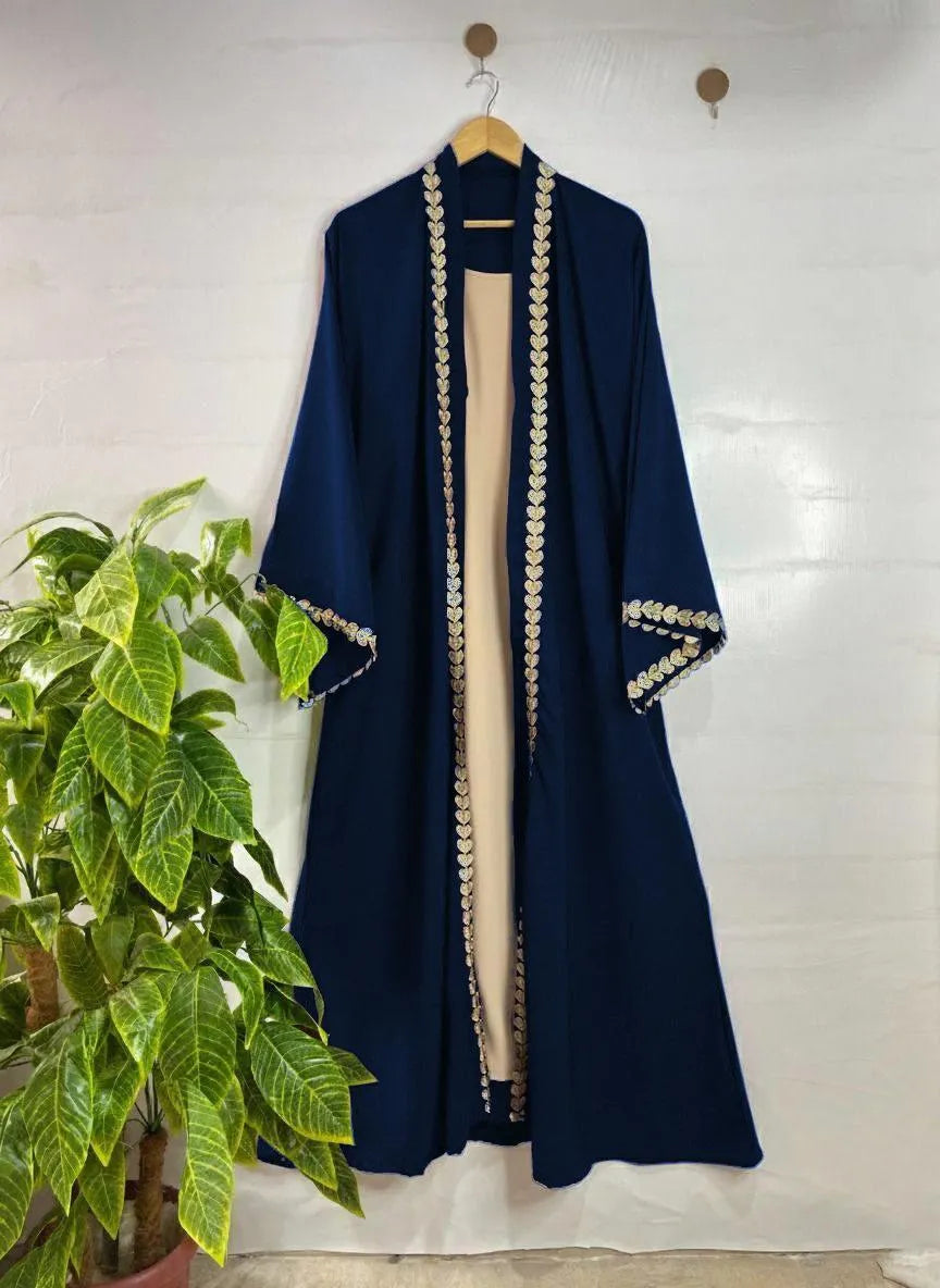 Embroidered Classic Abaya (Without Stoller)