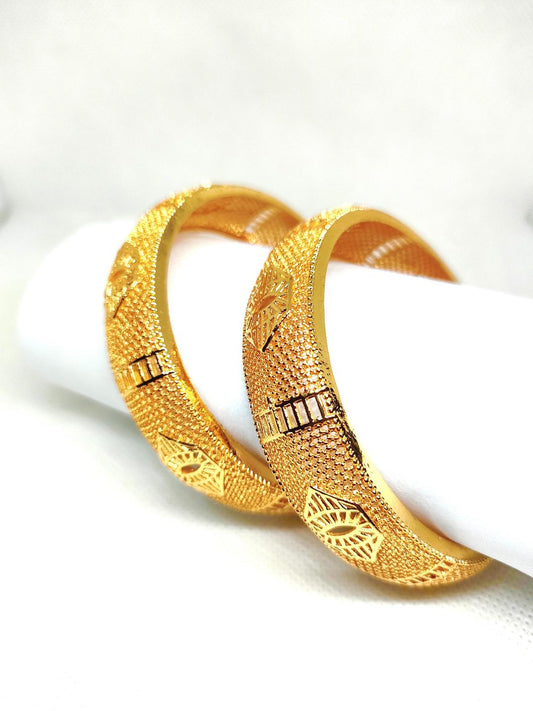 2 Pcs Golden Kara Bangle