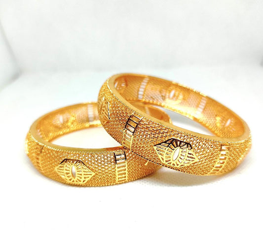 2 Pcs Golden Kara Bangle