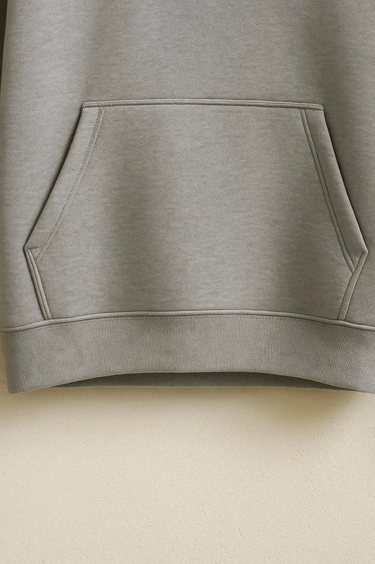 Men’s Fleece Plain Hoodie – Soft, Warm & Everyday Comfort | Grey