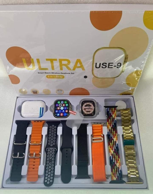 Smart Watch Ultra U.S.E | 9 8 in 1 Strap with Free Airpods