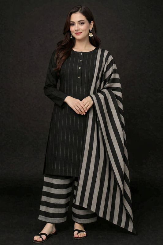 3 Pcs Women's Unstitched Embroidered Suit – Mustard (Dhanak)