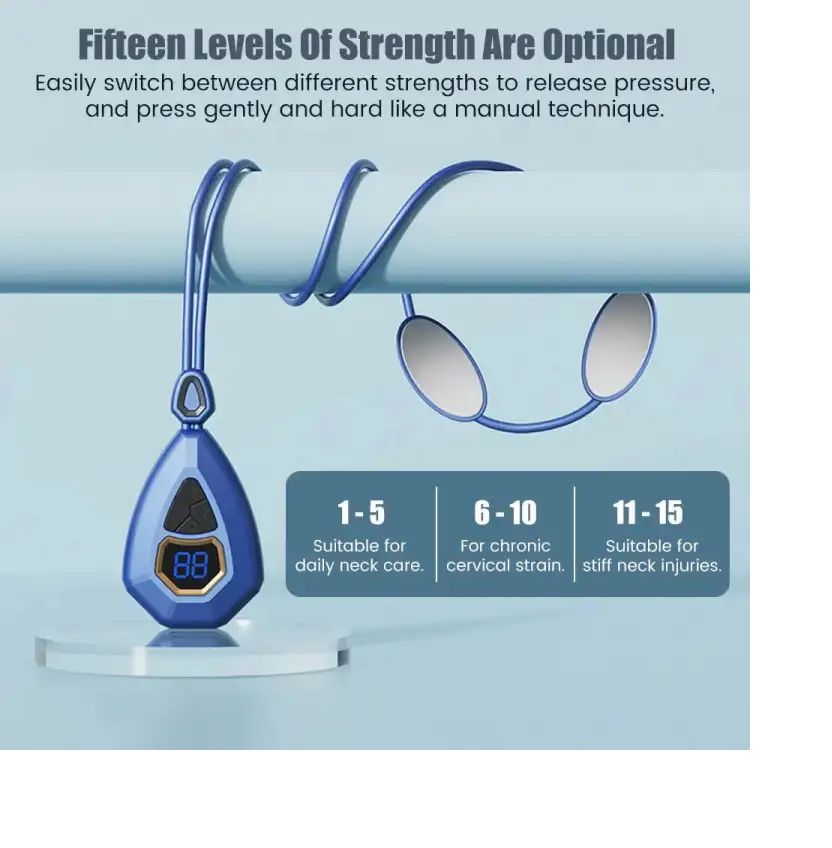 Smart Neck Massager EMS + Heating – Portable Pain Relief
