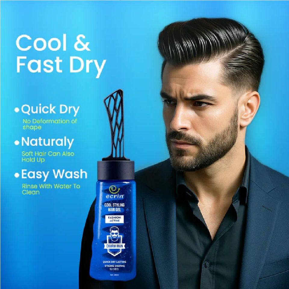 💈 ECRIN Cool Styling Hair Gel with Active Collagen – 280ml