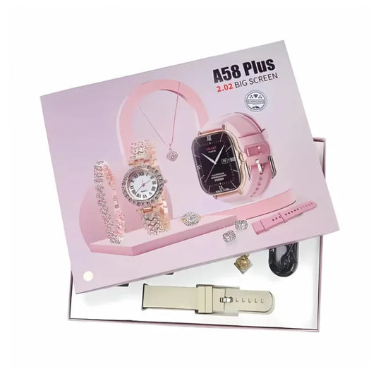 A58 Plus 6-in-1 Women’s Smartwatch | Stylish Fitness Tracker & Perfect Gift Idea