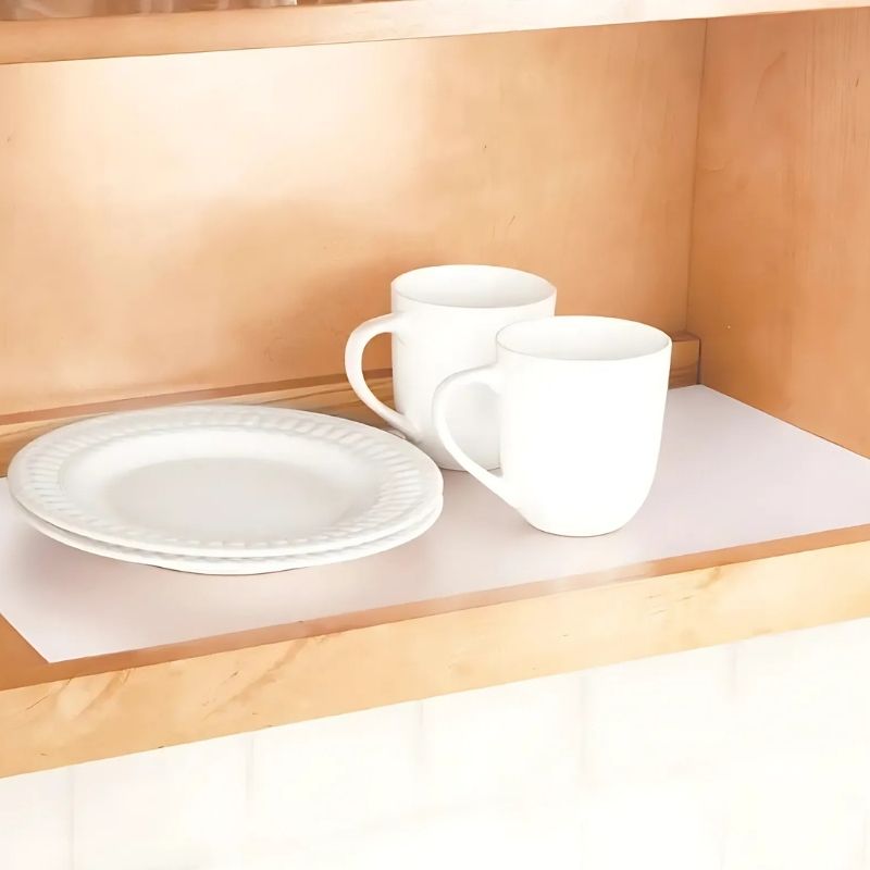 Anti-Slip Fridge & Shelf Mat | Waterproof Washable Liner for Kitchen Drawers Cabinets | Red