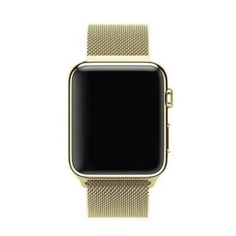 Gold | Apple Watch Milanese Magnetic Loop Strap | Stainless Steel Band  | 42mm / 44mm / 45mm