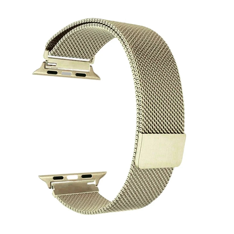 Gold | Apple Watch Milanese Magnetic Loop Strap | Stainless Steel Band  | 42mm / 44mm / 45mm
