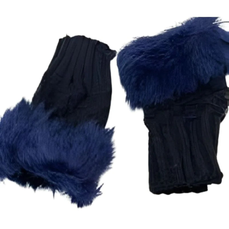 Women’s Faux Fur Fingerless Knitted Gloves | Soft, Warm & Stylish Winter Hand Warmers