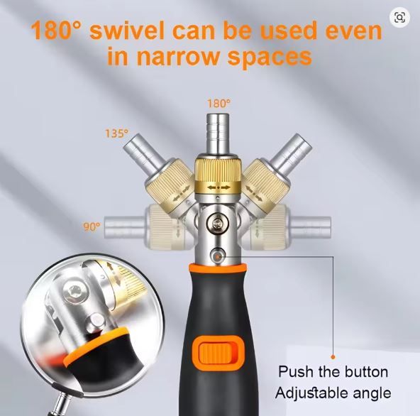 Ratchet Corner 10 in 1 Screwdriver Set New Portable Hidden Bit Combination Multifunction Screwdriver