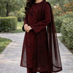 🧡 Elegant 3 Pcs Karandi Digital Print Suit – Perfect for Every Occasion