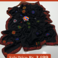 🖤 Women's Swiss Embroidered Border Shawl – Black